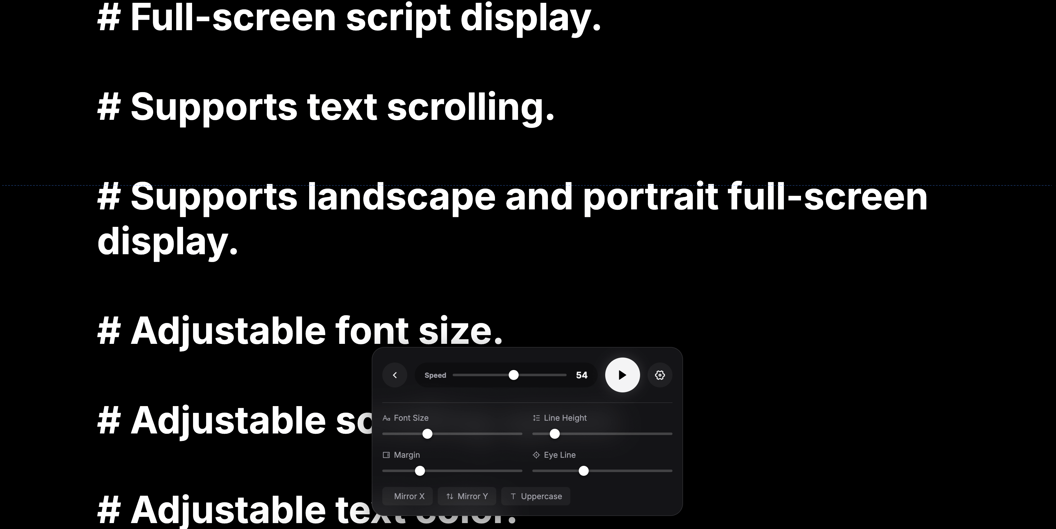 Web Teleprompter Screenshot